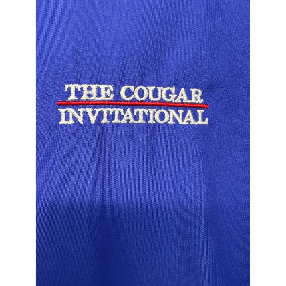 Charles River Windbreaker Jacket Men XL Blue Good Cougar Invitational Aflac Zip